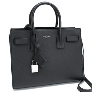 Saint Laurent Paris Sac de Jour tote handbag black leather